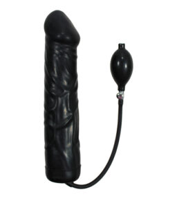 Black Giant Latex Aufblasbarer Dildo