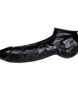 Latex penis sleeve zwart