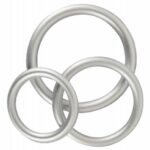 Penisring-Set aus Silikon - Metallic