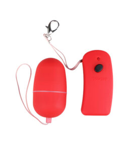 Roter Kugelvibrator mit Fernbedienung