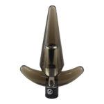 Rauchschwarzer Analplug mit Vibration