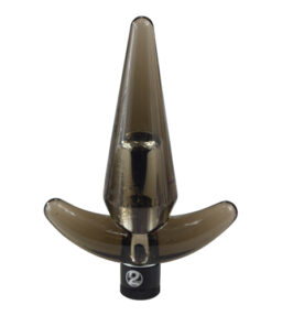 Rauchschwarzer Analplug mit Vibration
