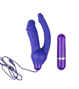 Doppelter realistischer Vibrator - Lila