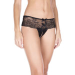 Ouvert Tanga mit Schleifen