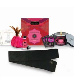 Kamasutra Schatztruhe Massage-Set mit Erdbeere