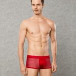 Männer-Boxershorts aus Mesh-Material - Rot