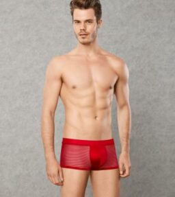 Männer-Boxershorts aus Mesh-Material - Rot