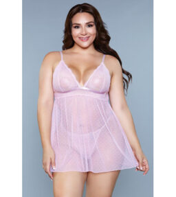 Hailey Babydoll - Übergröße - Lavendel