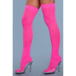 Halterlose Nylonstrümpfe - Neon Pink