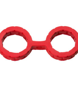 Japanische Bondage Handschellen aus Silikon - rot