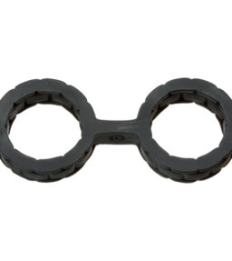 Japanische Bondage Handschellen aus Silikon - schwarz