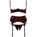 BH-Set mit roter Stickerei