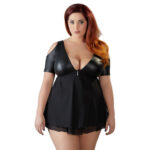 Top aus Wetlook und Chiffon
