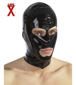 Latex Kopfmaske schwarz