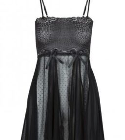 Transparentes Babydoll mit Schleifen