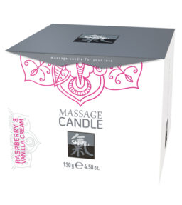 Massagekerze - Himbeer- und Vanille-Creme