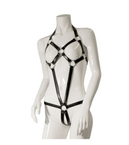 GP Datex geschnürter Bodysuit mit O-Ringen