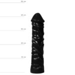 Realistischer XXL Dildo 33 cm - Schwarz