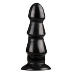 Schwarzen Analdildo mit Rippen