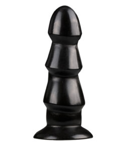 Schwarzen Analdildo mit Rippen