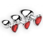 Chrom Herzen 3-teiliges Analplug Set
