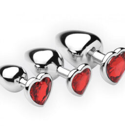 Chrom Herzen 3-teiliges Analplug Set