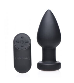 Vibrierender Butt Plug mit LED-Leuchte - Groß