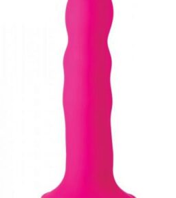 Squeeze-It gewellter Dildo - Rosa
