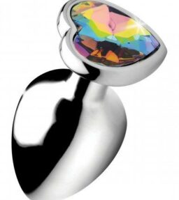 Rainbow Heart Butt Plug - Groß