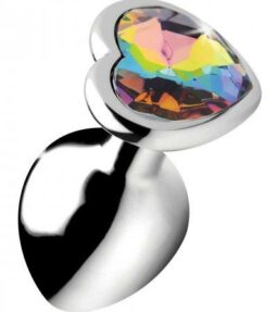 Rainbow Heart Butt Plug - Mittel