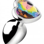 Rainbow Heart Butt Plug - Klein