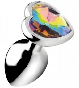 Rainbow Heart Butt Plug - Klein
