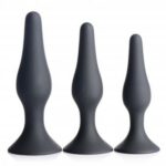 3-teiliges Analplug-Set aus Silikon