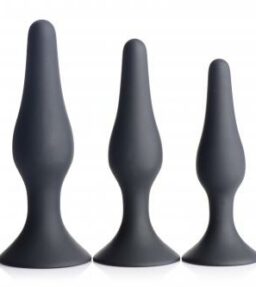 3-teiliges Analplug-Set aus Silikon