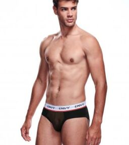 Envy Transparente Herrenslips - Schwarz