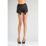 Strumpfhose mit Strumpfhaltergürtel-Look und Schleifen