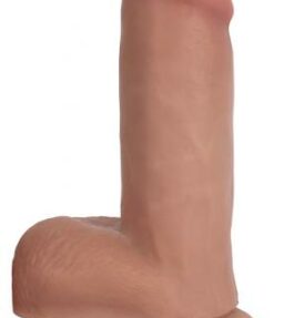 Realistischer Dildo mit Saugnapf und Hodensack - Hautfarben