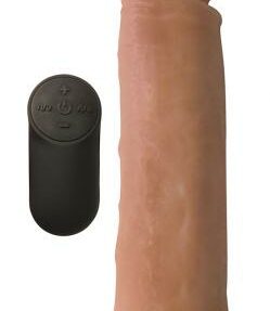 Realistischer, vibrierender Dildo mit Saugnapf - Hautfarben