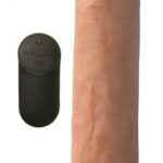 XL Realistischer, vibrierender Dildo mit Saugnapf - Hautfarben
