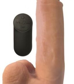 Realistischer, vibrierender Dildo mit Saugnapf - Hautfarben