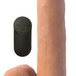 XL Realistischer, vibrierender Dildo mit Saugnapf - Hautfarben