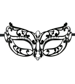 EasyToys – Durchbrochene Maske aus Metall in Schwarz