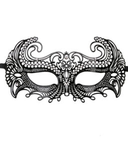 EasyToys – Venezianische Maske aus Metall in Schwarz