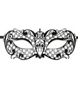 EasyToys – Venezianische Maske aus Metall in Schwarz