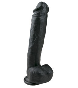 Realistischer schwarzer Dildo - 26,5 cm