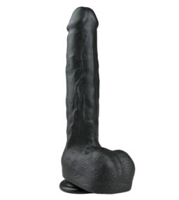 Realistischer schwarzer Dildo - 29,5 cm