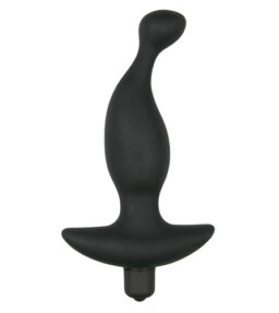 Schwarzer Prostata-Vibrator aus Silikon