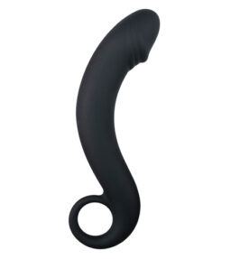 Schwarzer Prostata-Dildo aus Silikon