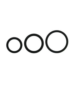 Cockring-Set mit drei verschiedenen Ringgrößen - Schwarz