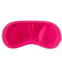 Pinkfarbene Augenmaske aus Satin